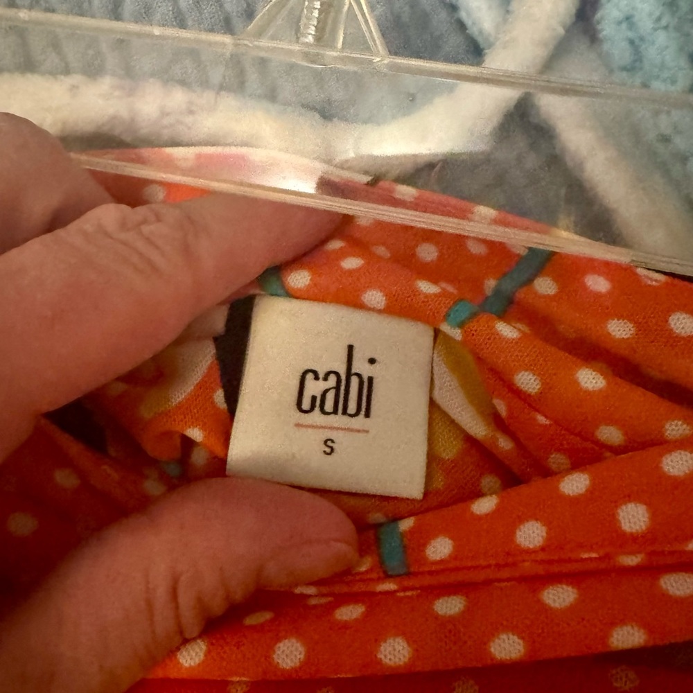 CAbi Orange Floral Ruffle Wrap Midi Skirt - Picture 4 of 5